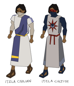 Concept art of Itzla's disguises, by Mod Jerv.