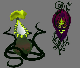 Work in progress models of the Pitcher Plant and the Grim Lily