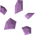 Five barronite shards