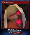 The Nightmare Steam Trading Card.