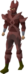 The inactive Hefin crystal armour set on body type A.