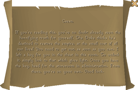 The warning letter when read.