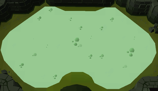 Pools of slime beneath the Ectofuntus.