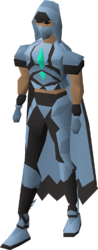 The outfit in the colours of Port Piscarilius.