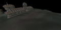 The extremely incomplete and empty minecart network area.