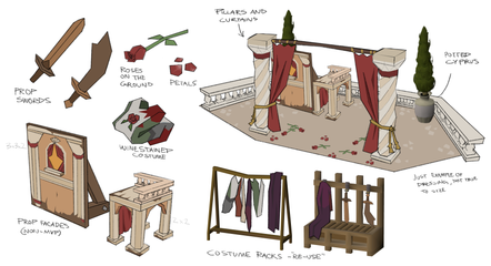 Concept art of the villa's theatre, by Mod Jerv.