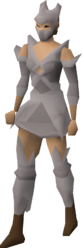 The inactive Ithell crystal armour set on body type B.