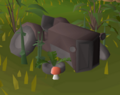 The ancient machinery, a tractor, in tribute to Reddit user GentleTractor.