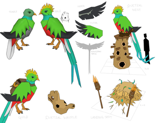 Concept art of the quetzals, by Mod Jerv.