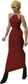 Red dress top and bottom