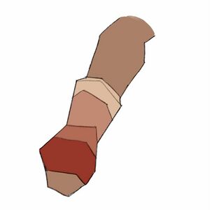 Concept art for the scrapped wristbands of the arena.