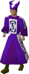 A player wearing Enchanted robes.