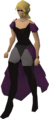 Purple corset and skirt