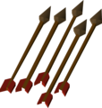 Five bronze arrows