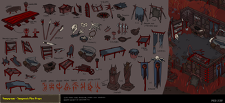 Concept art of various town scenery, by Mod Jerv.