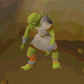 The player performs the emote as a goblin.