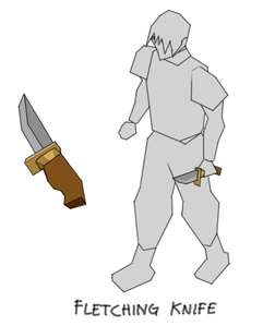 Concept art for the Fletching knife, by Mod Jerv.