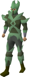 The Cadarn crystal armour set on body type A.