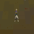 A player demonstrating what happens when prayer flicking between Protect from Ranged and Melee against Dessous, causing him to not attack.