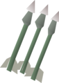 Three diamond bolts (e)