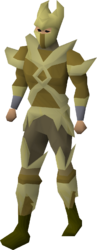 The Crwys crystal armour set on body type A.