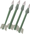 Four diamond bolts (e)