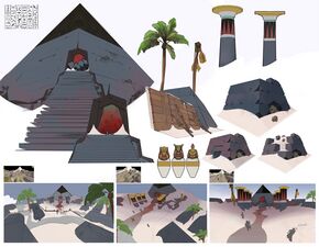 Concept art of the necropolis and Jaltevas Pyramid, by Mod Grub.