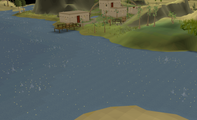 The oasis, as seen from the unnamed island east of the Ruins of Uzer.