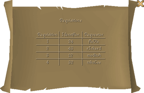The requisition note when read.