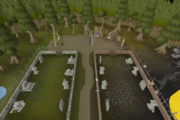 The bank chest and graveyard.