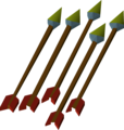 Five poisoned rune arrows
