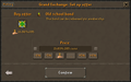 Ironman-only bond purchase interface at the Grand Exchange