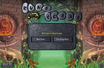 Log in screen during release.