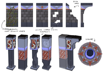 Concept art of the Twilight Temple wallkit, by Mod Jerv.