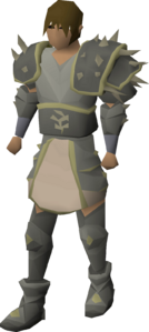 Model for the scrapped ornamented Bandos armour.