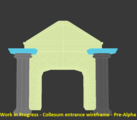 A work in progress wireframe of the Colosseum's entrance.