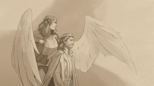 An official depiction of Ascertes with Efaritay.
