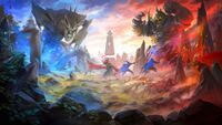 Promotional artwork with the central characters omitted.