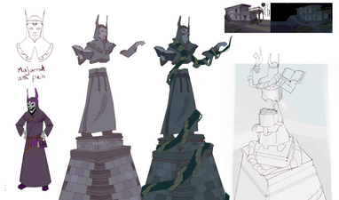 Concept art of the Mahjarrat statues, by Mod Grub.