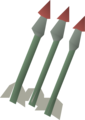 Three ruby bolts (e)