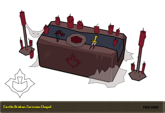 Concept art of the altar, by Mod Grub.