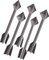 Five broad bolts
