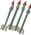 Four ruby bolts (e)