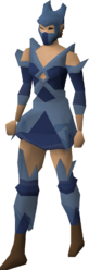 The inactive Amlodd crystal armour set on body type B.