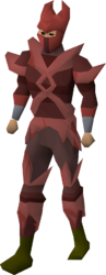 The Hefin crystal armour set on body type A.