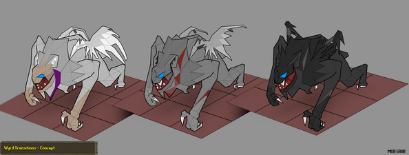 Wyrd transformation concept art, by Mod Grub.