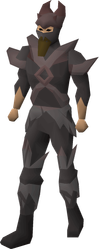 The inactive Deadman crystal armour set on body type A.