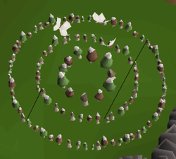 Green and red Fairy ring, shared by AKQ, AKR, ALS, BJP, BJR, BLR, CIQ, CIR, CJR, CLR, DIS, DJP, DJR, DKR, DLR, and DLS.