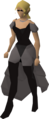 Grey corset and skirt