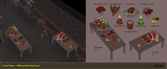 Concept art of kitchen scenery, by Mod Grub.